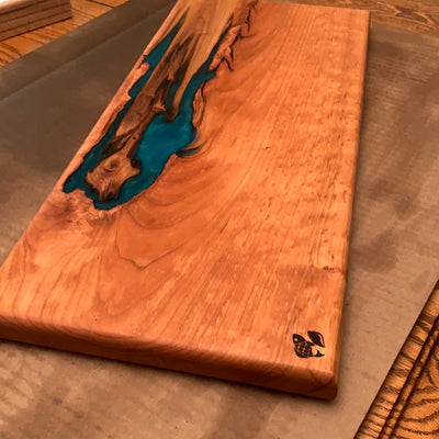 Cherry epoxy cutting board