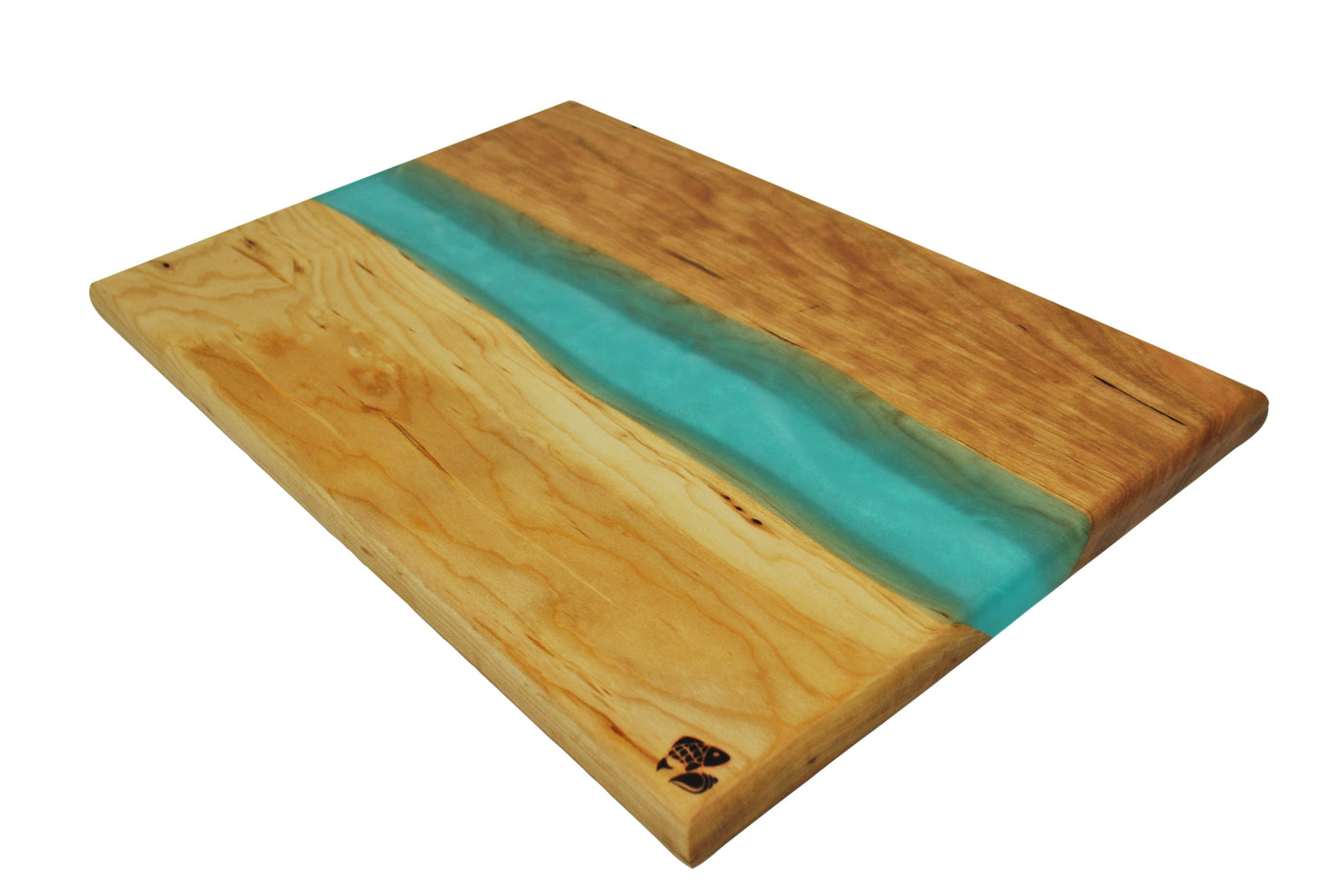 Cherry wood epoxy river cutting board